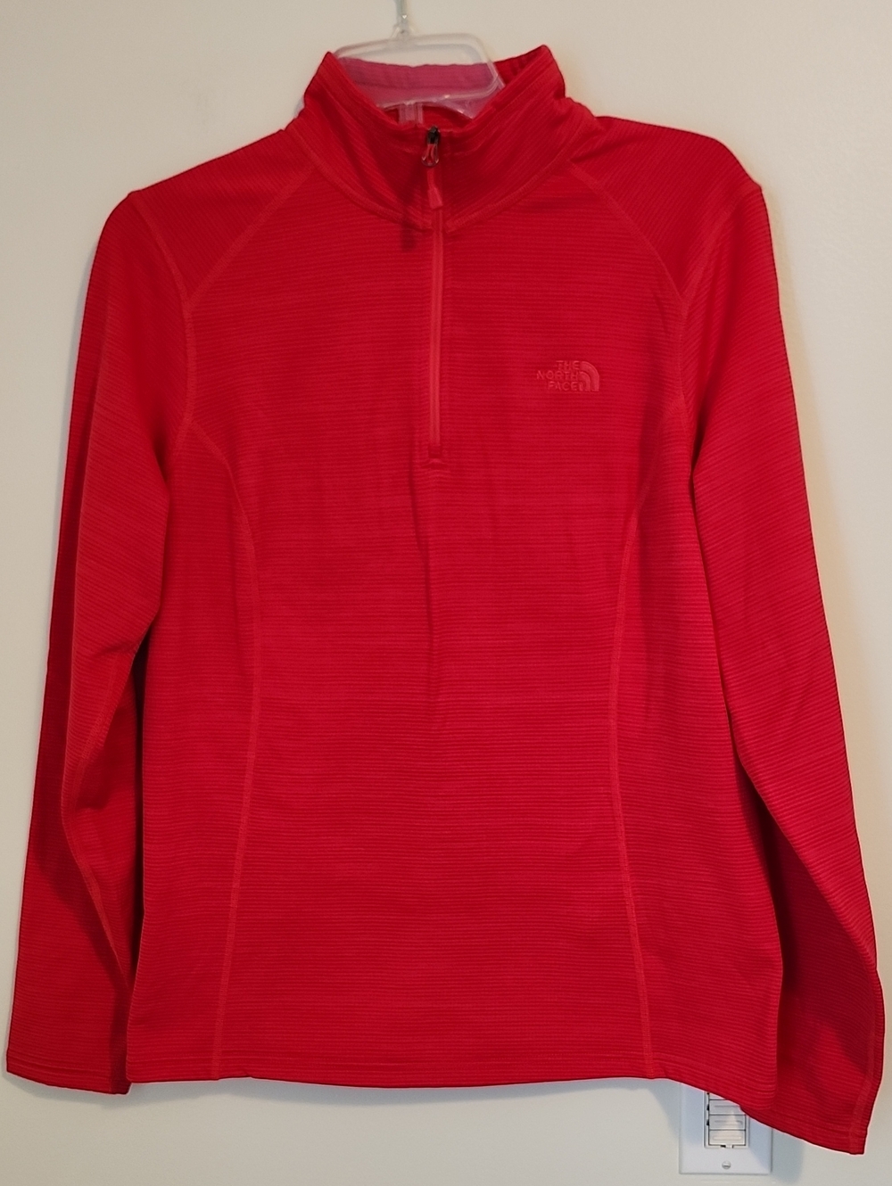 The North Face Pullover Red Hiking Zip Fleece Lined
